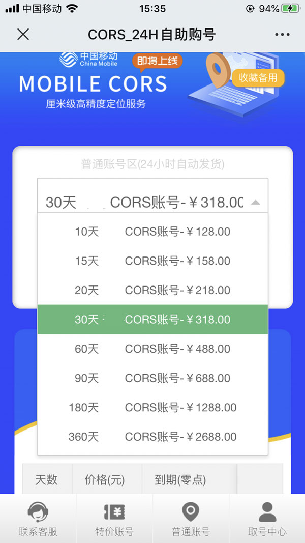 cors賬號